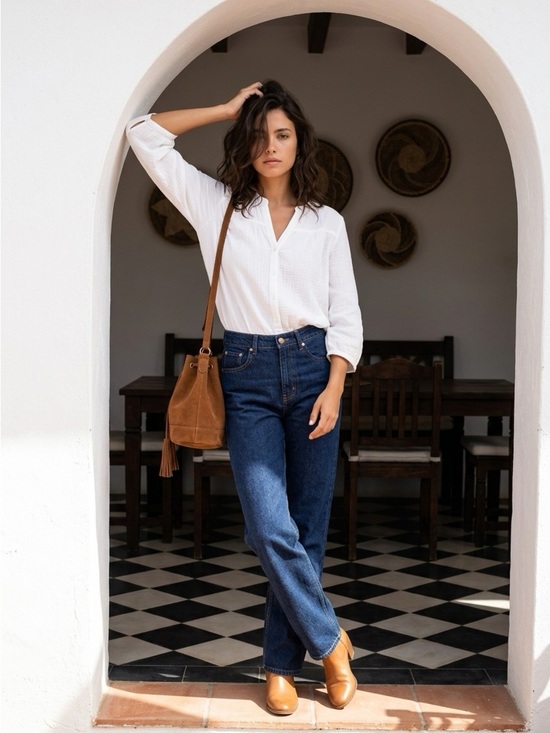 Only Denim - Classic High-Rise Blue Jeans - Versatile Everyday Style